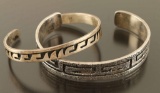 Lot of 2 Hopi Cuff Bracelets