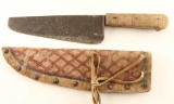 Primitive Native American Knife & Sheath
