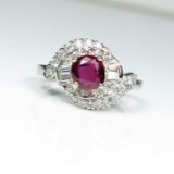 Exquisite Vintage Ruby and Diamond Ring