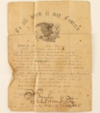 Civil War Discharge Papers