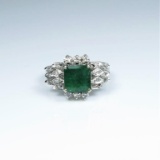Elegant Emerald and Diamond Ring