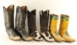 Lot of (3) Pairs of Women's Cowboy Boots
