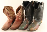 2 Pair of Men's Leather Cowboy Boots