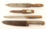 Lot of (4) Indian Trading Knives
