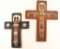Lot of (2) Leather Crosses