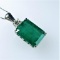 Certified Natural Emerald and Diamond Pendant