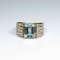 Fine Santa Maria Aquamarine and Diamond Ring