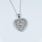 Lovely Style Heart Shaped Diamond Pendant