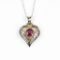 Romantic Ruby and Diamond Heart Shaped Pendant