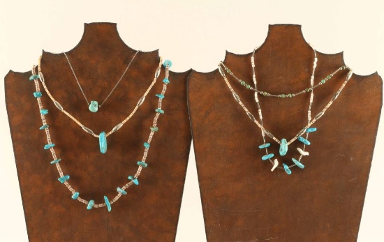 Lot of 5 Navajo Turquoise Necklaces