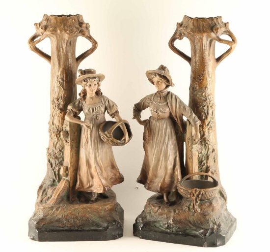 Pair of Mid-1800s Austrian Vases