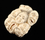 Finely carved pre-ban ivory netsuke