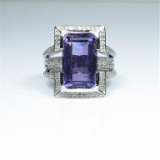 Magnificent Extra Fine Amethyst and Diamond