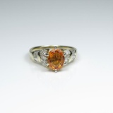 Gorgeous Extra Fine Mandarin Garnet and Diamond