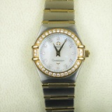 Ladies 18 karat Diamond Accented Omega Watch