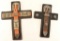 Lot of (2) Leather Crosses