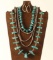 Lot of 3 Navajo Turquoise & Heishi Necklaces