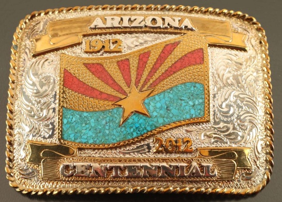 Arizona Centennial Belt Buckle by Jackson