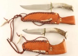 Lot of two custom Hunting Knives