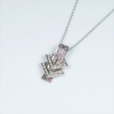 Art Deco Style Pink Sapphire and Diamond