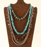 Lot of 4 Navajo Turquoise Necklaces