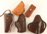 Lot of (4) Leather Handgun Holsters