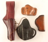 Lot of (4) Leather Handgun Holsters