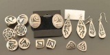 Lot of 8 Pairs of Hopi Earrings