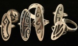Lot of 8 Hopi Sterling Rings