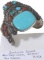 Navajo Turquoise and Coral Cuff