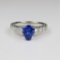 Exquisite Pear-Shaped Blue Sapphire and Diamond