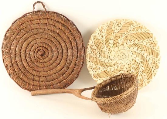 Lot of (2) Navajo Basketry Trays