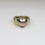 Sophisticated Extra Fine Black Pearl and Diamond