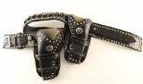 Custom Studded Leather Double Holster Rig