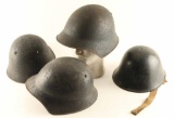 Lot of 4 WWII Dutch Helmets