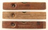 Lot of (3) Wooden Winchester Levels
