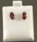 Garnet Marquise Cut Studs