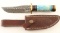 Fixed Blade Damascus Knife W/Sheath