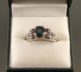 Quality 1ct Sapphire & Ruby Ring Set