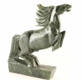 Jadeite Jade Carved Horse Statue