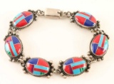 Colorful Mexican Inlaid Bracelet