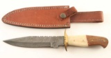 Fixed Blade Damascus Knife w/ Sheath