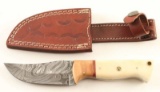 Fixed Blade Damascus Knife W/Sheath