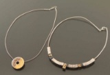 Collection of 2 Contemporary Art Necklaces