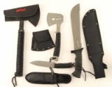 Lot of Edged Weapons - Knives, Axes