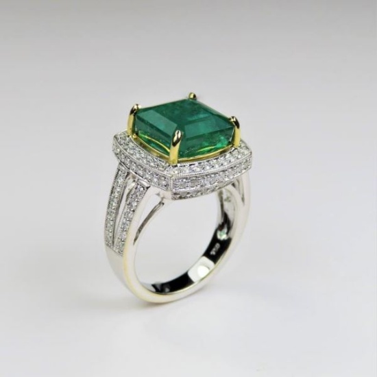 Luxury G.I.A. certified Natural Emerald