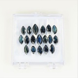 18 Loose Marquise cut Blue Sapphires