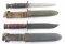 Lot of 2 U.S. WW2 Combat Knifes.
