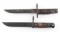 Lot of 2 WW2 Fighting Knives.