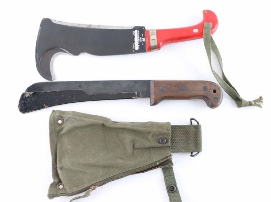 Lot of 2 U.S. Military Survival Machetes.